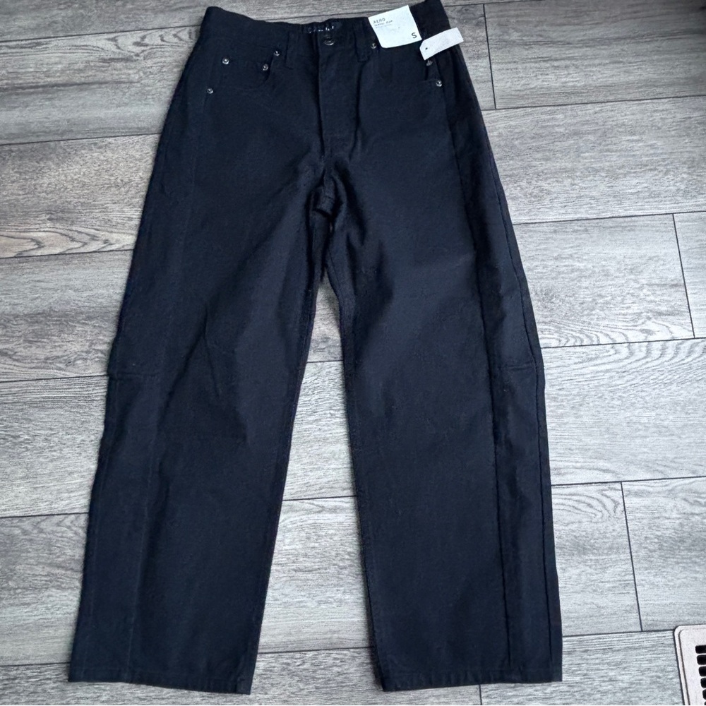 NWT Aeropostale Barrel Jeans Black Relaxed Loose Sz Small